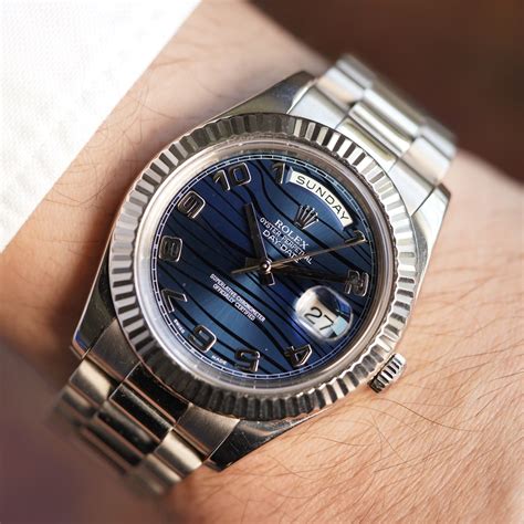 rolex day date blue dial|rolex day date zifferblatt.